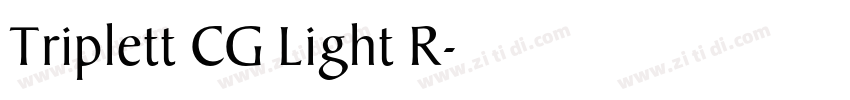 Triplett CG Light R字体转换